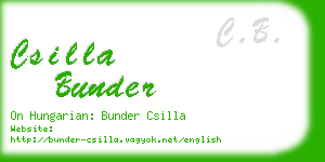 csilla bunder business card